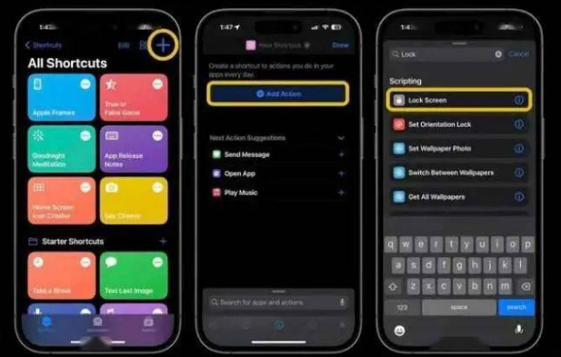 琼海苹果14锁屏维修店分享iPhone14升级iOS16.4后如何创建锁屏快捷方式 