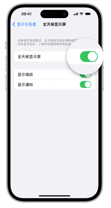 琼海苹果14维修店分享如何自定义 iPhone 14 Pro 常亮显示屏 