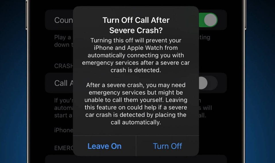 琼海苹果14维修分享 iPhone 14 和 Apple Watch 上关闭崩溃检测 