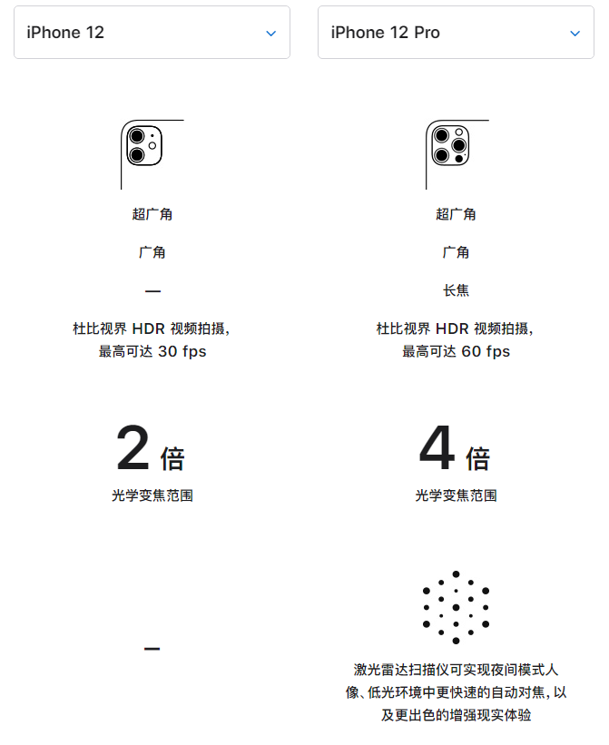 琼海苹果手机维修分享苹果 iPhone 12 与 iPhone 12 Pro 选哪款 